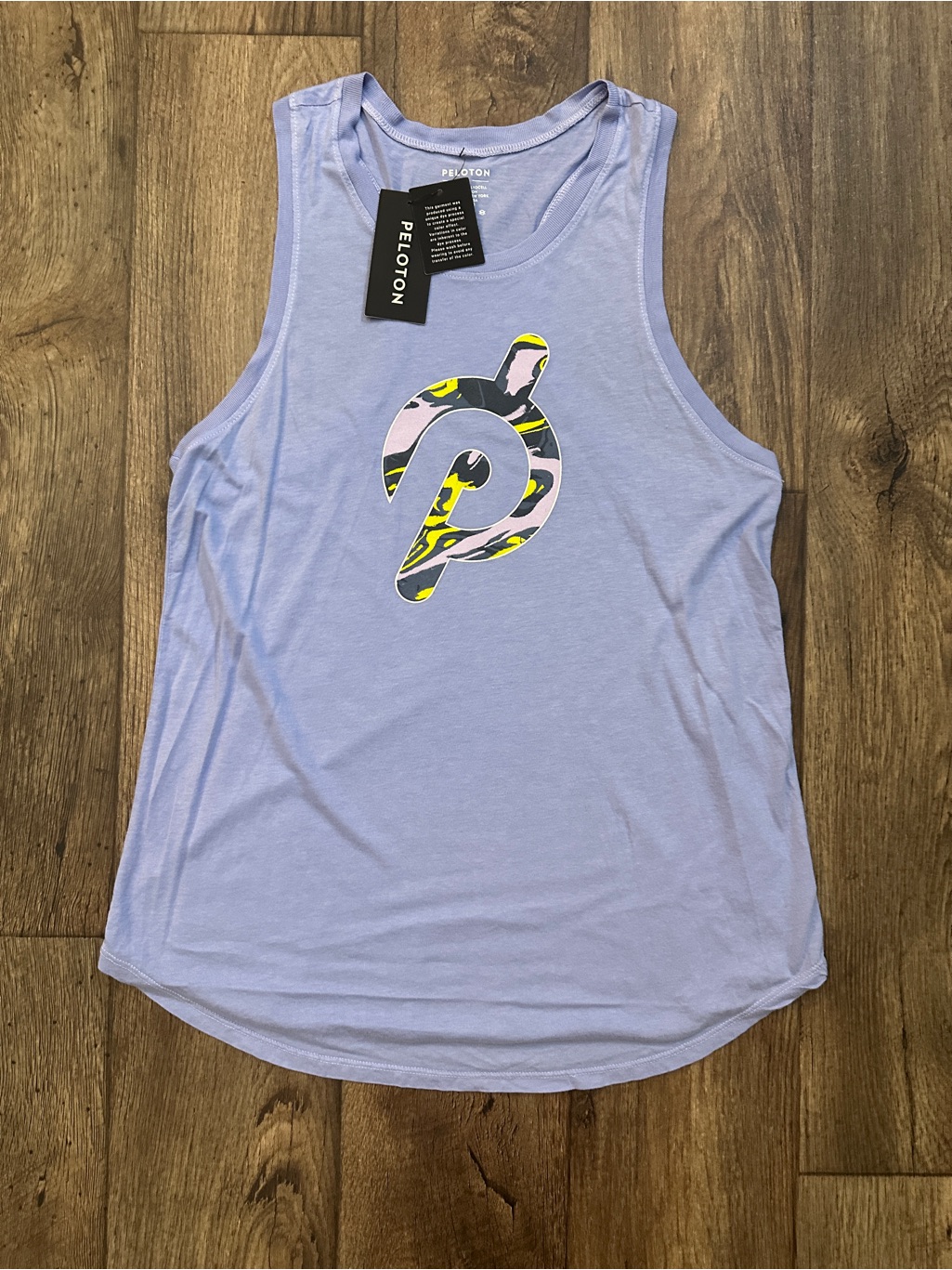 Peloton Flow Muscle Sport Summer Tank Logo Women’s Size M Purple Gray